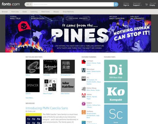 Fonts.com có một phần dành riêng để học tập về kiểu chữ - cung cấp những thông tin hữu ích về nghệ thuật thiết kế kiểu chữ
