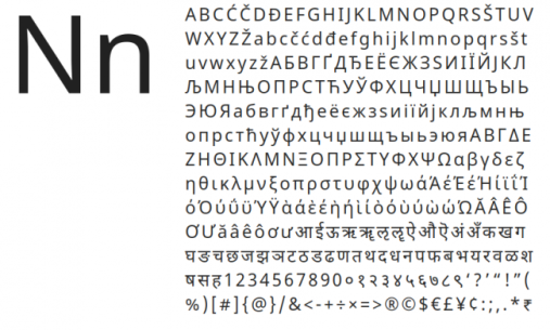 Font chữ miễn phí Noto Sans hỗ trợ hơn 800 ngôn ngữ khác nhau 