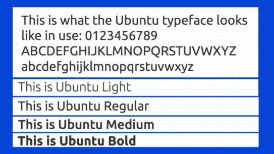 Ubuntu là một kiểu font tùy biến miễn phí dành cho hiển thị text trên màn hình 