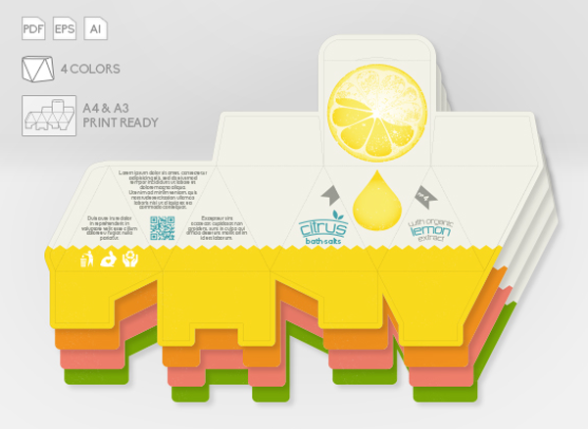 Bath Salts Packaging Template