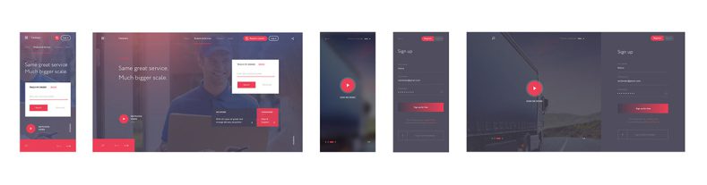 (3) Tác giả:Nikita Resh - Dự án: Logistics Corporate website | UX/UI Design;