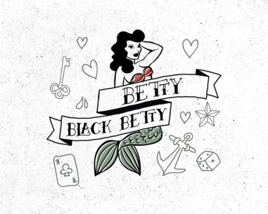 Font chữ miễn phí Betty được truyền cảm hứng từ nghệ thuật xăm mình quen thuộc 