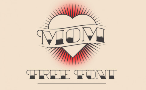 MOM là một kiểu chữ được truyền cảm hứng bởi những từ ngữ thường được xăm ở Mỹ 