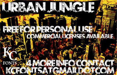 Font chữ miễn phí Urban Jungle thể hiện bề ngoài của đường phố qua khuôn tô một cách xuất sắc 