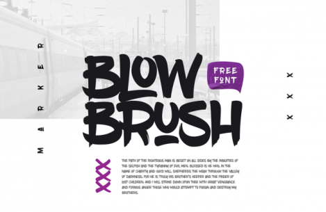 Font chữ miễn phí Blow Brush được lấy cảm hứng từ hip-hop và văn hóa thành thị 